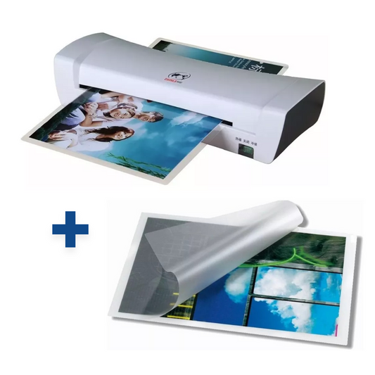 Plastificadora + Laminas Resma Carta 100 Unidades 100 Micrones